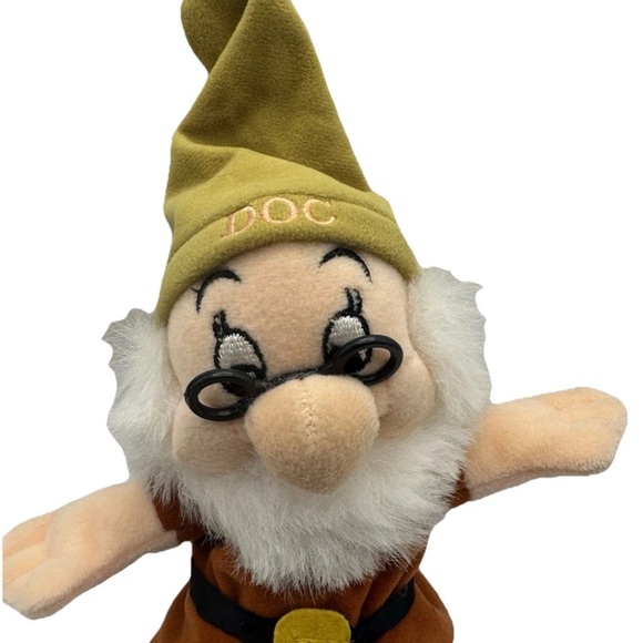 Disney Mini 8” Bean Bag Plush Doc From Snow White & the Seven Dwarfs Vintage 90 - Picture 4 of 4